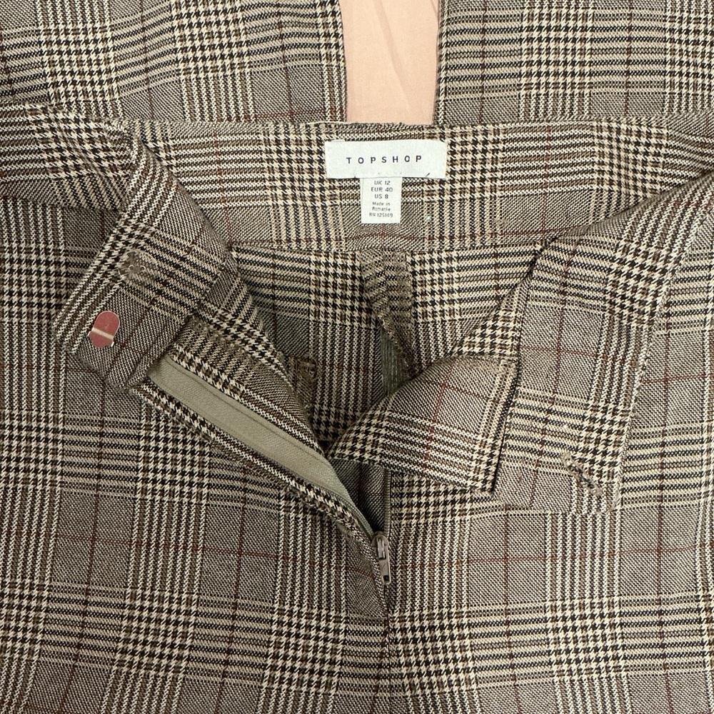 Topshop Plaid Dress Pants